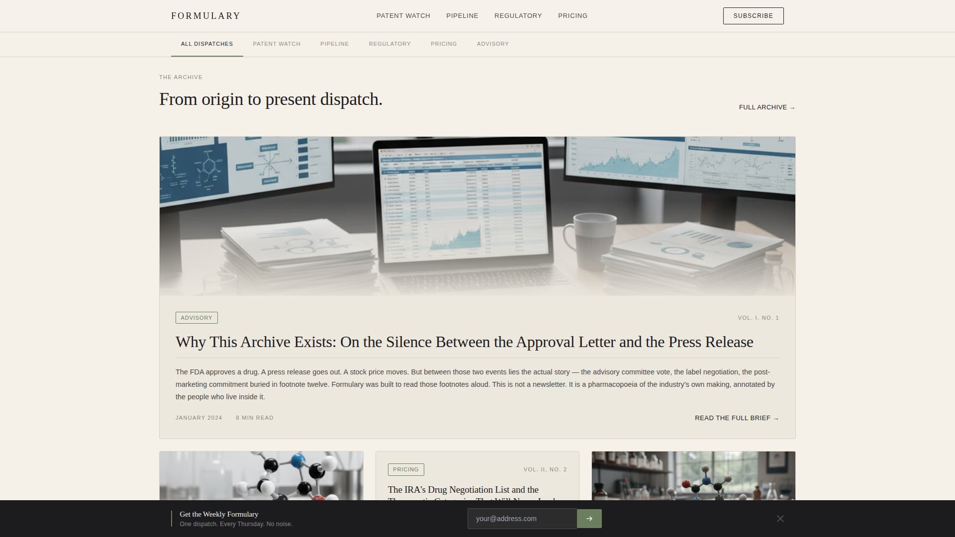Synthesis — Premium Drug Development Landing Page Template