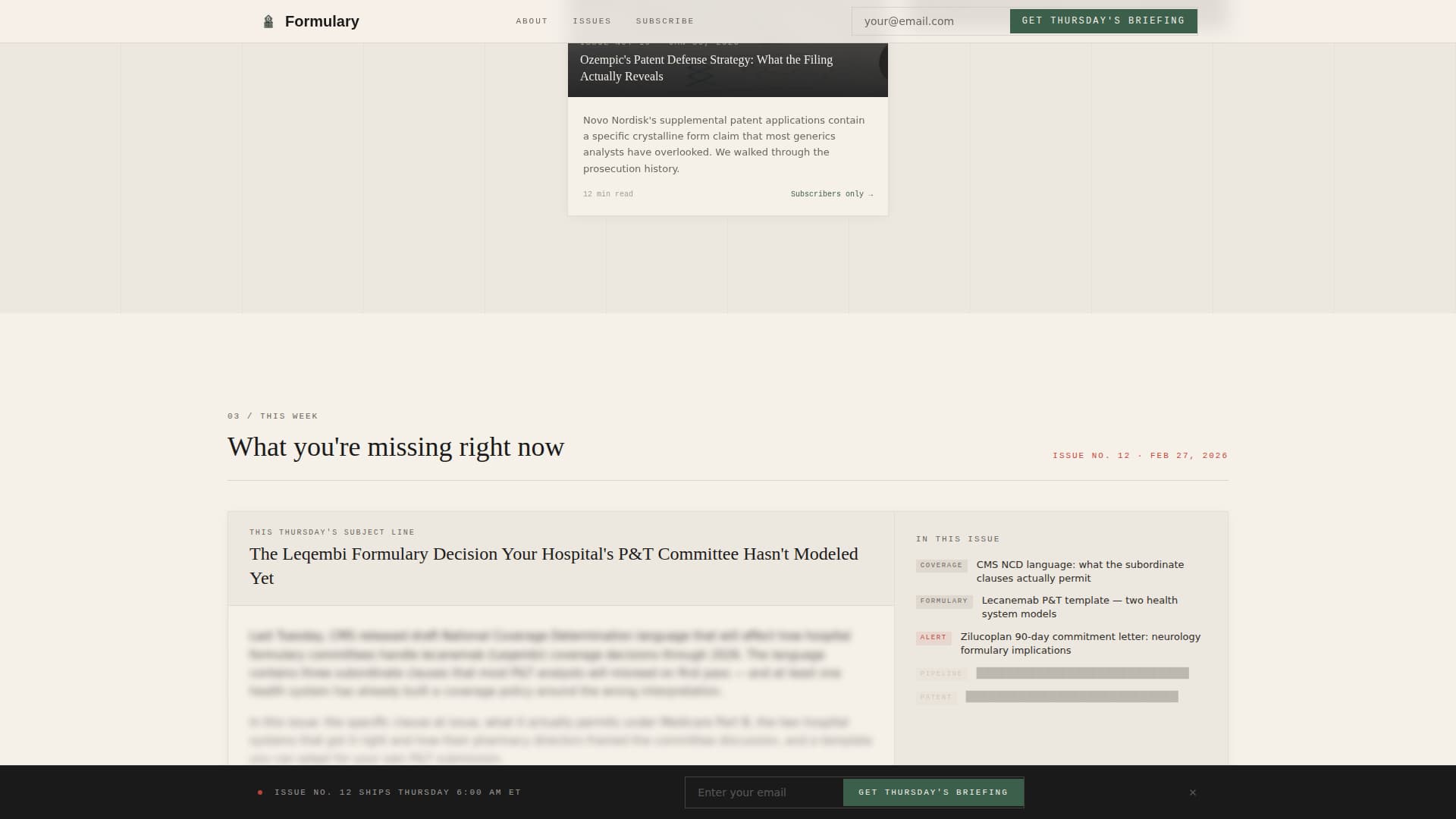 Formulary - Authoritative Pharmaceutical Landing Page Template