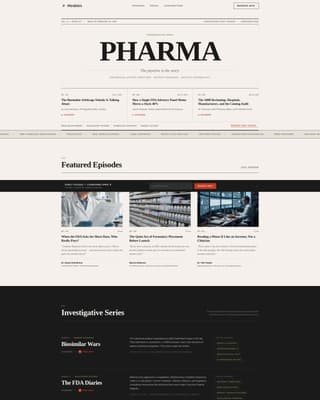 Pharma - Authoritative Pharmaceutical Landing Page Template