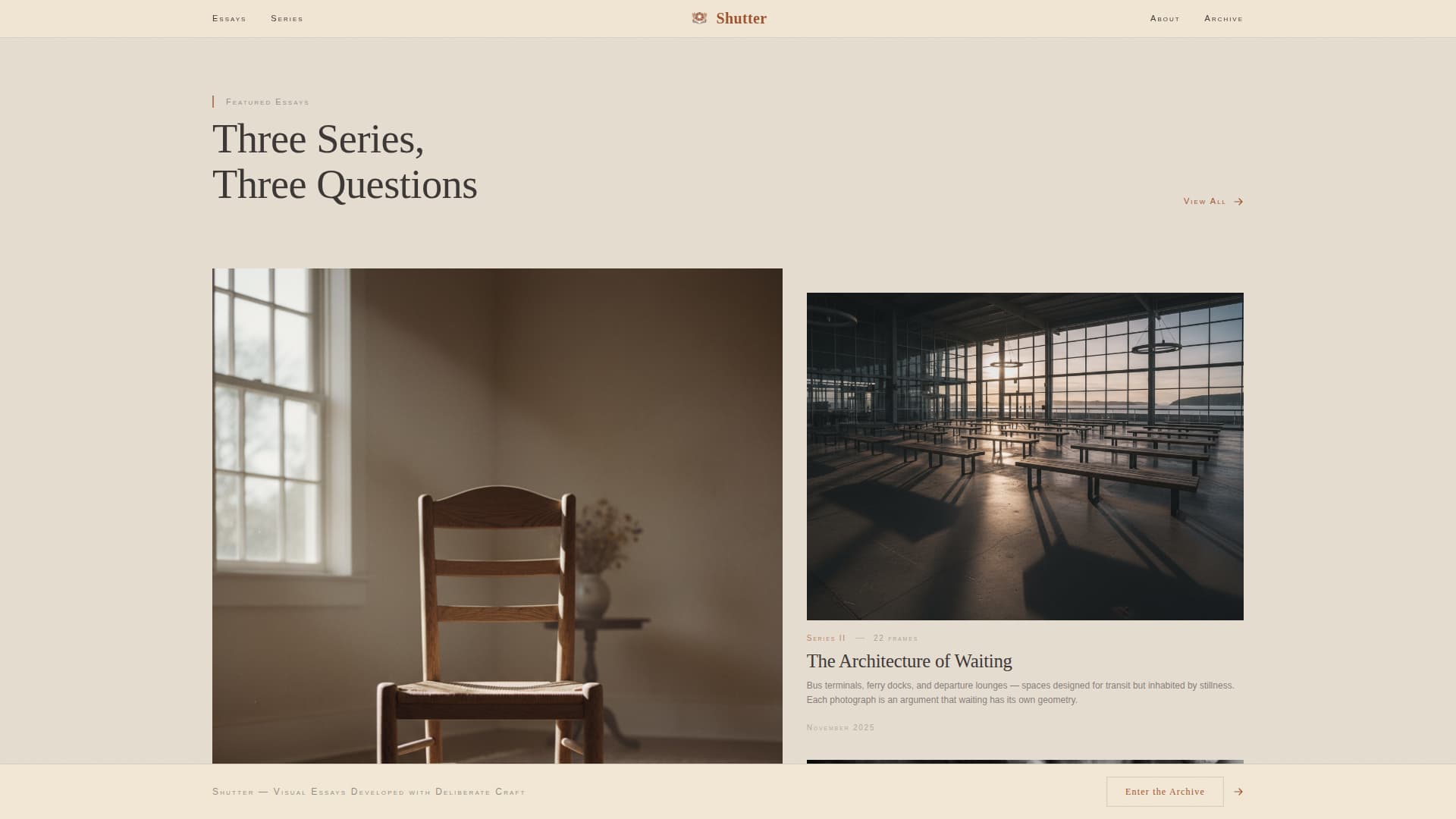 Shutter - Compelling Photography Landing Page Template
