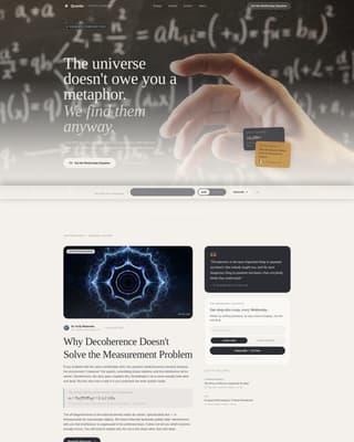Quanta - Cerebral Physics Landing Page Template