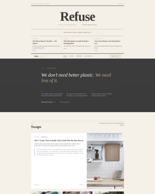 Refuse - Bold Sustainability Landing Page Template
