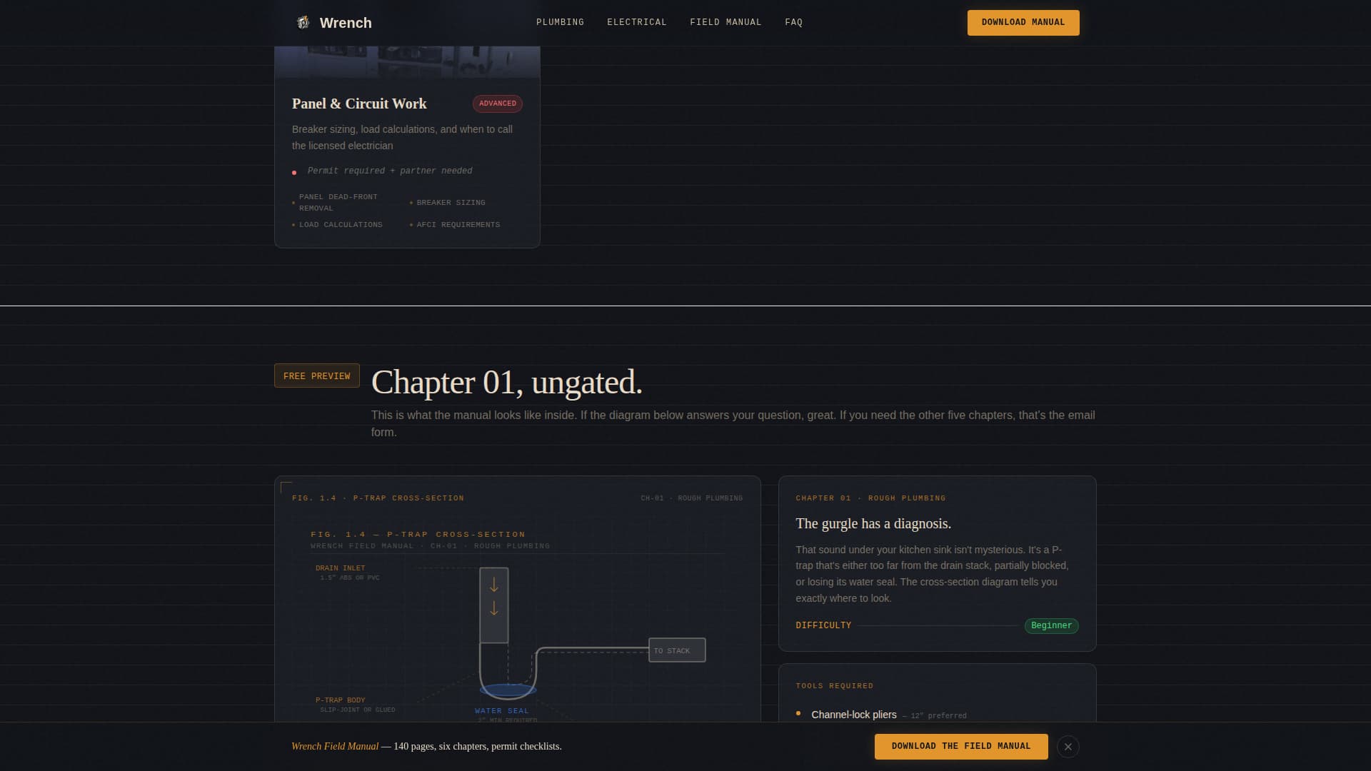 Wrench - Authoritative DIY Landing Page Template