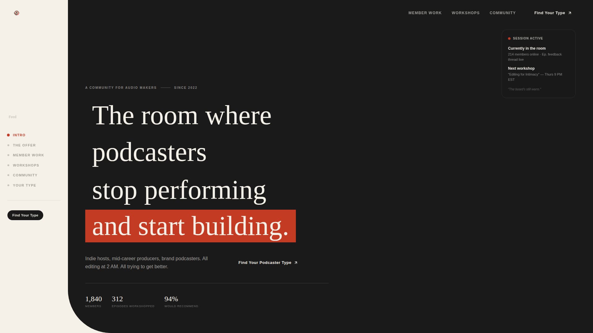 Feed - Immersive Podcasting Landing Page Template