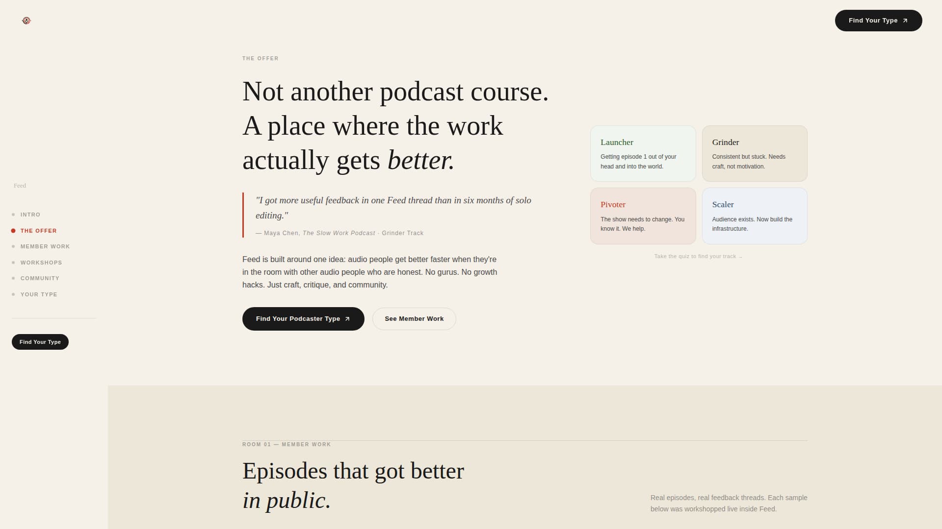 Feed - Immersive Podcasting Landing Page Template