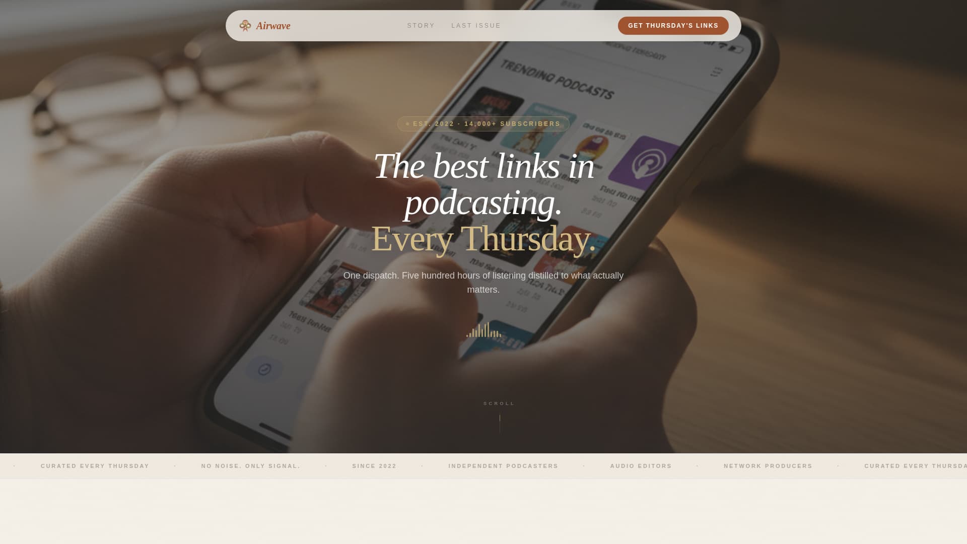 Podcasting - Modern Curated Landing Page Template