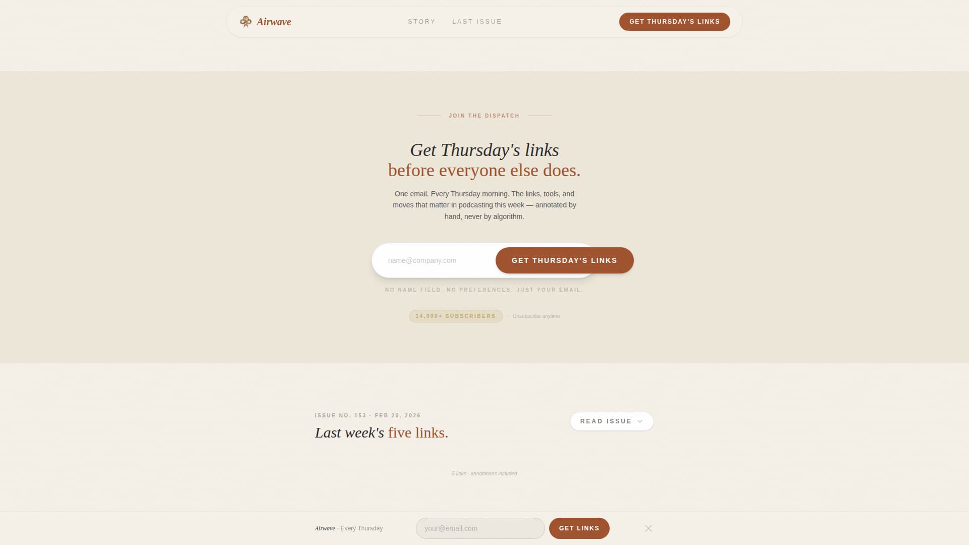 Podcasting - Modern Curated Landing Page Template