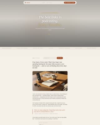 Podcasting - Modern Curated Landing Page Template