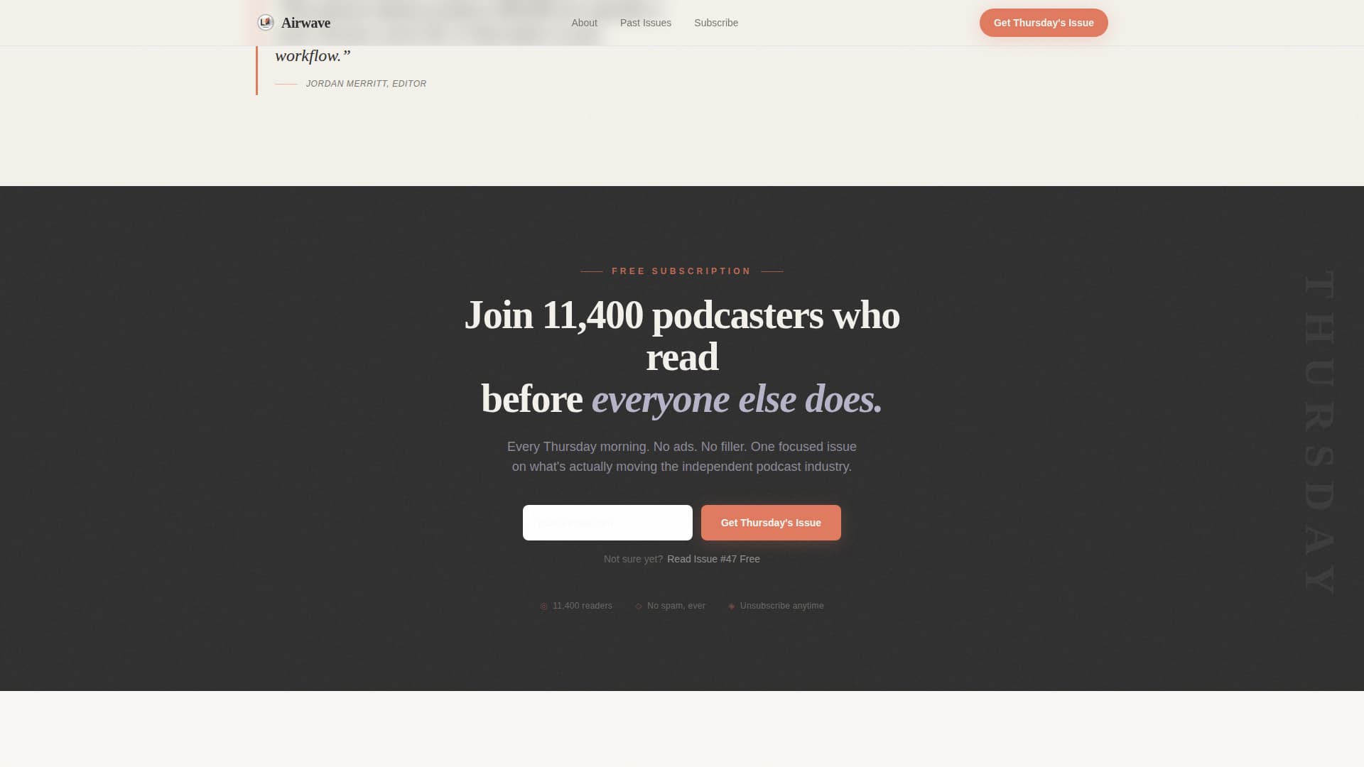 Dispatch - Curated Podcasting Landing Page Template