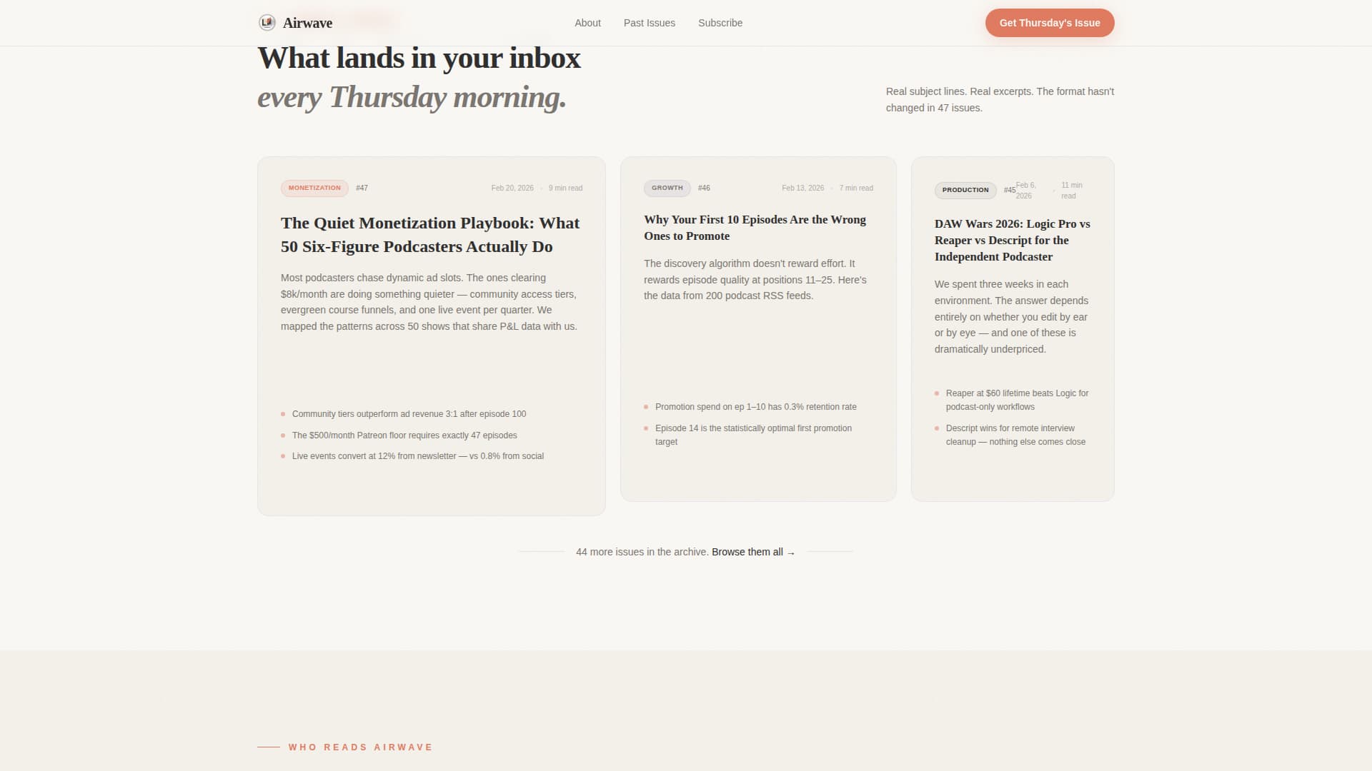 Dispatch - Curated Podcasting Landing Page Template