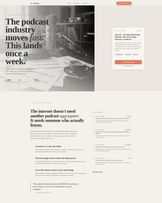 Dispatch - Curated Podcasting Landing Page Template