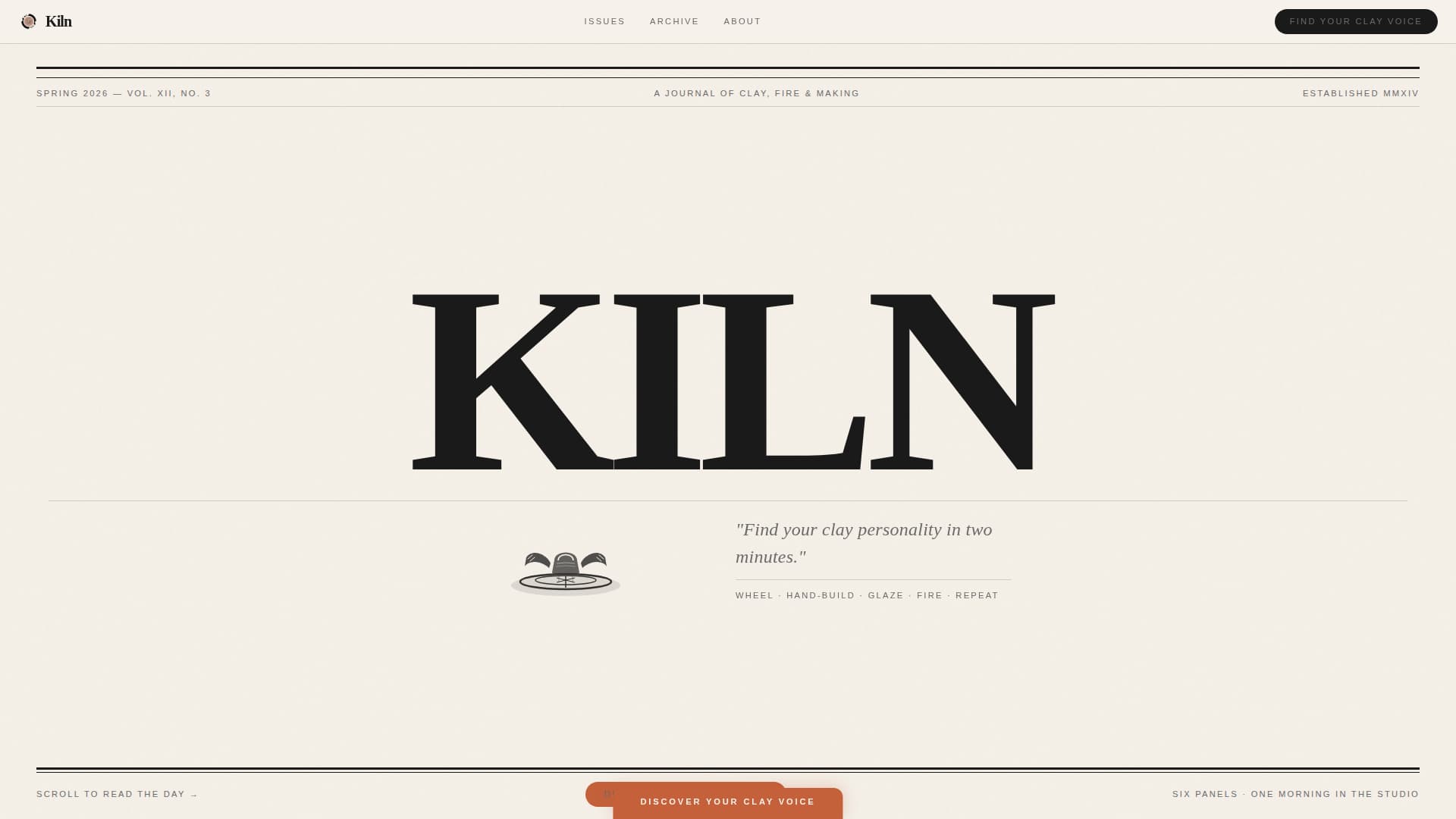 Forge — Expert Pottery Studio Landing Page Template