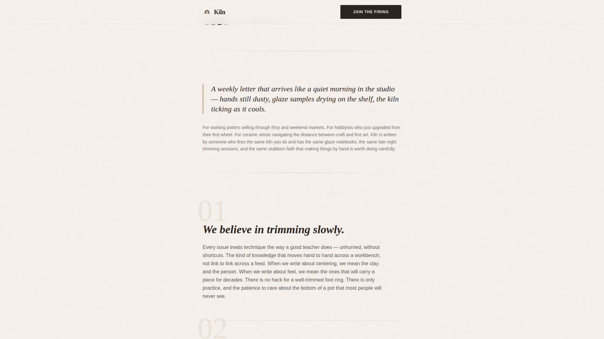 Cast — Handcrafted Ceramic Gallery Landing Page Template
