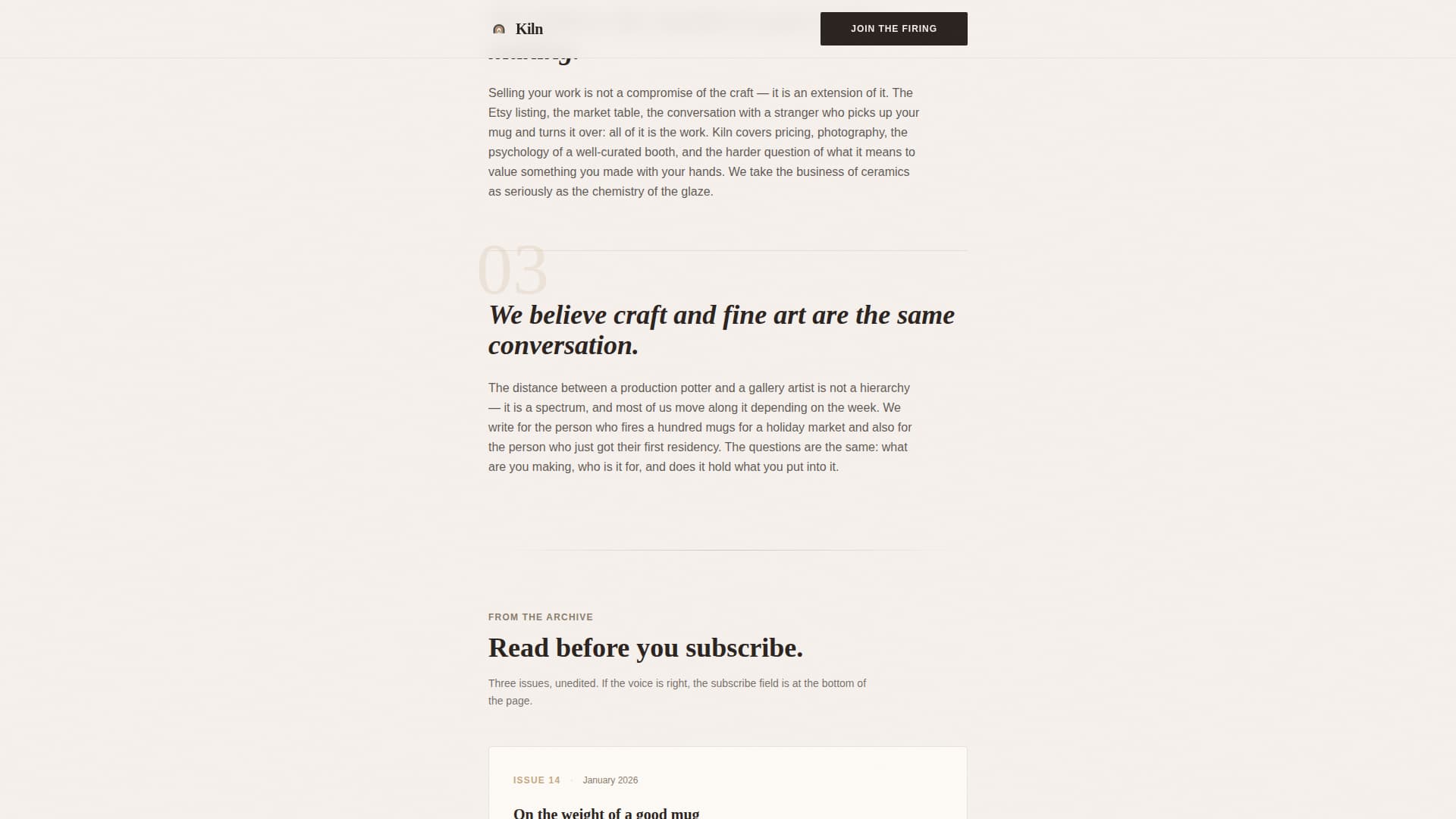 Cast — Handcrafted Ceramic Gallery Landing Page Template