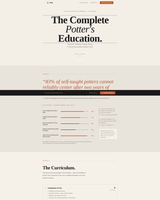 Kiln - Masterful Ceramics Landing Page Template