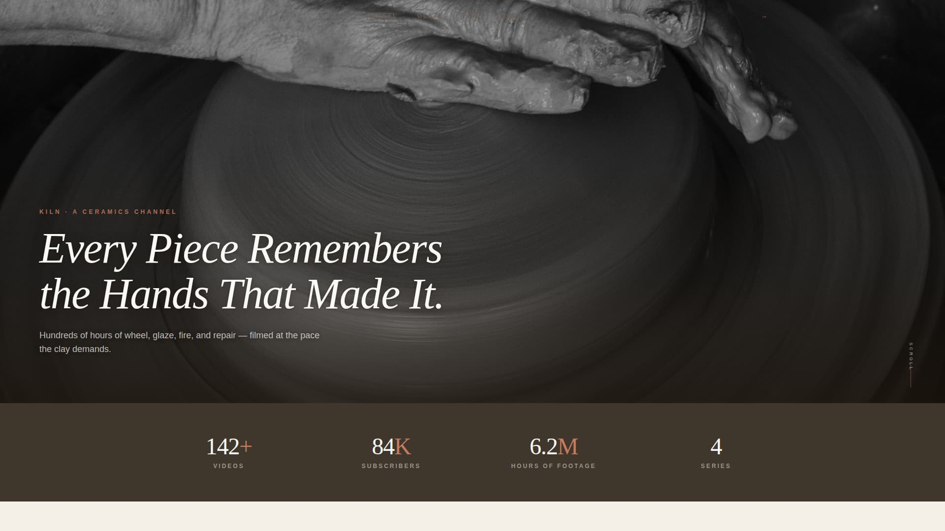 Kiln - Meditative Ceramics Landing Page Template