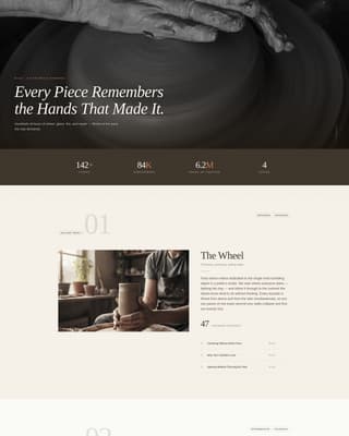 Kiln - Meditative Ceramics Landing Page Template