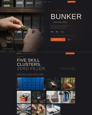 Bunker - Cinematic Survival Landing Page Template