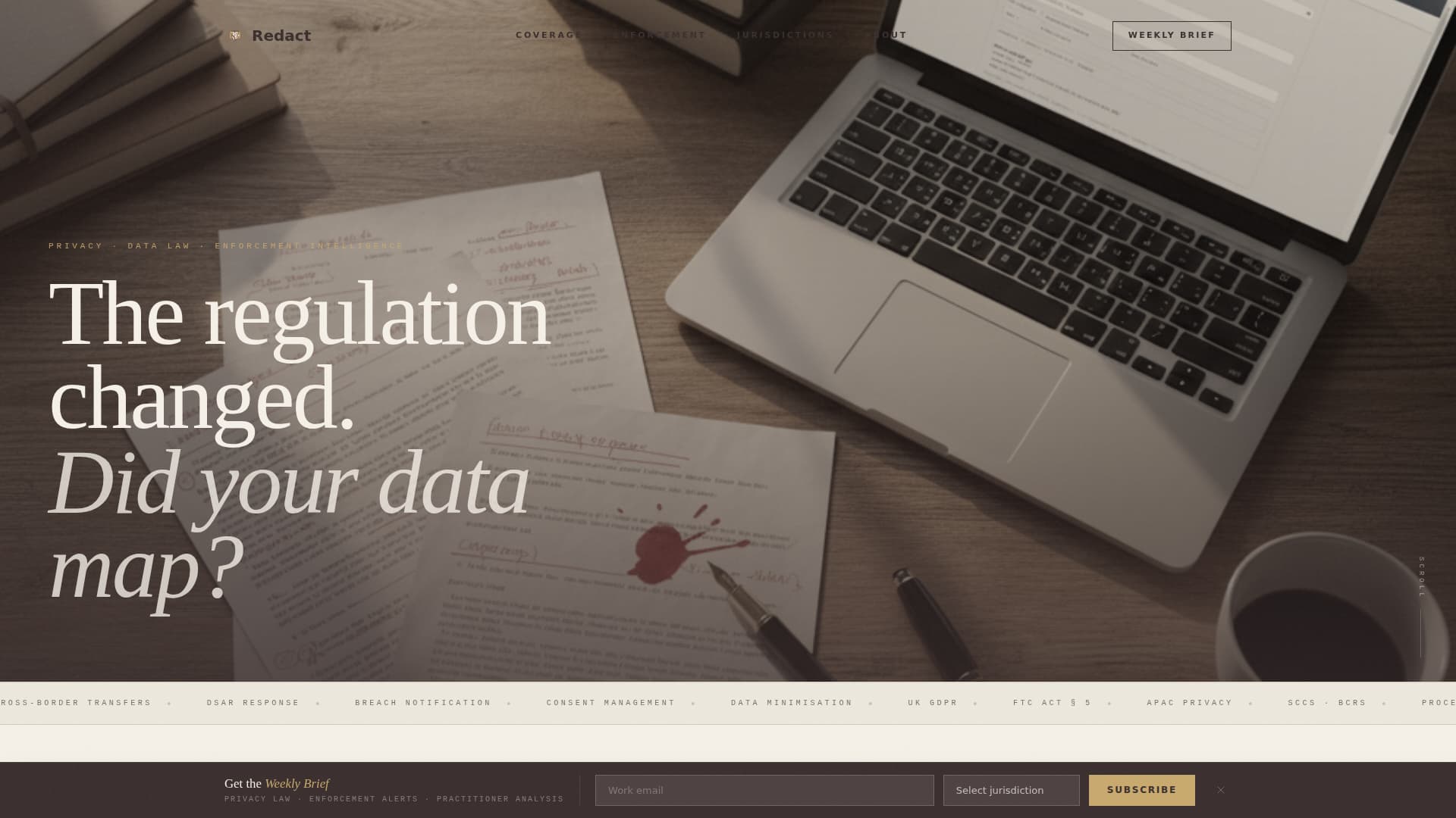 Redact - Authoritative Privacylaw Landing Page Template