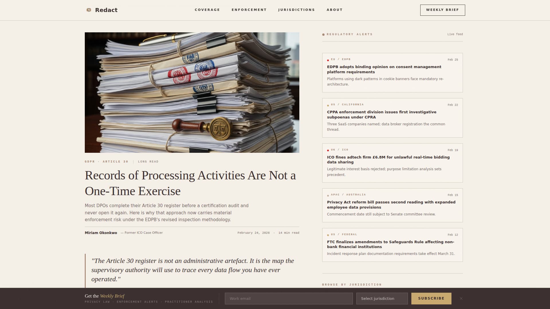 Redact - Authoritative Privacylaw Landing Page Template
