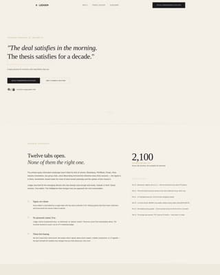 Ledger - Authoritative Privateequity Landing Page Template