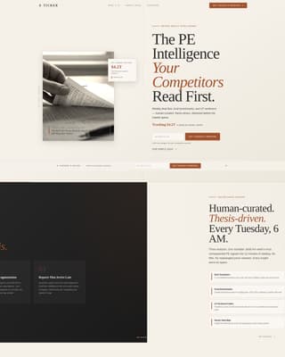 Ticker - Authoritative Privateequity Landing Page Template