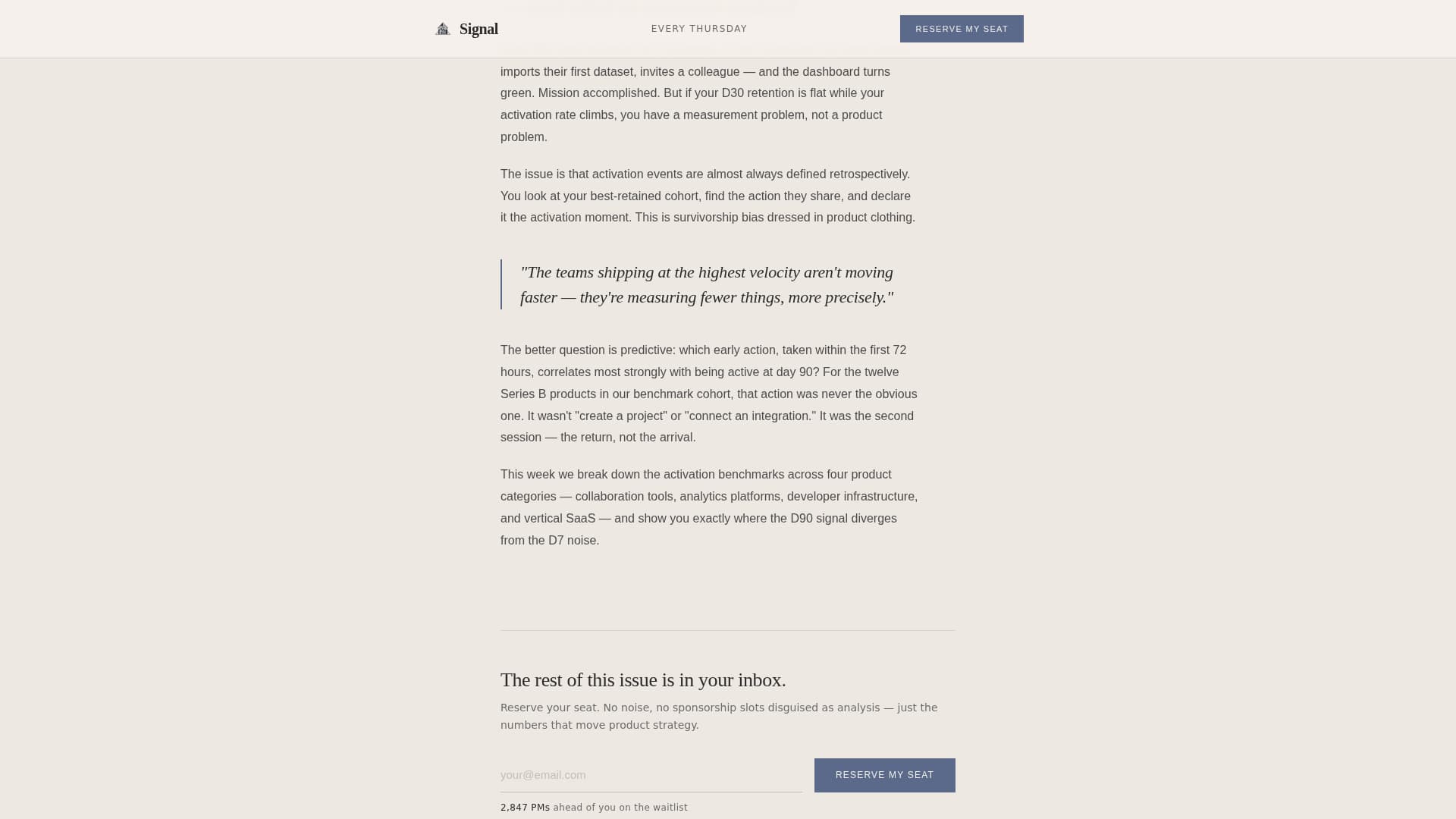 Signal - Authoritative Productmanagement Landing Page Template