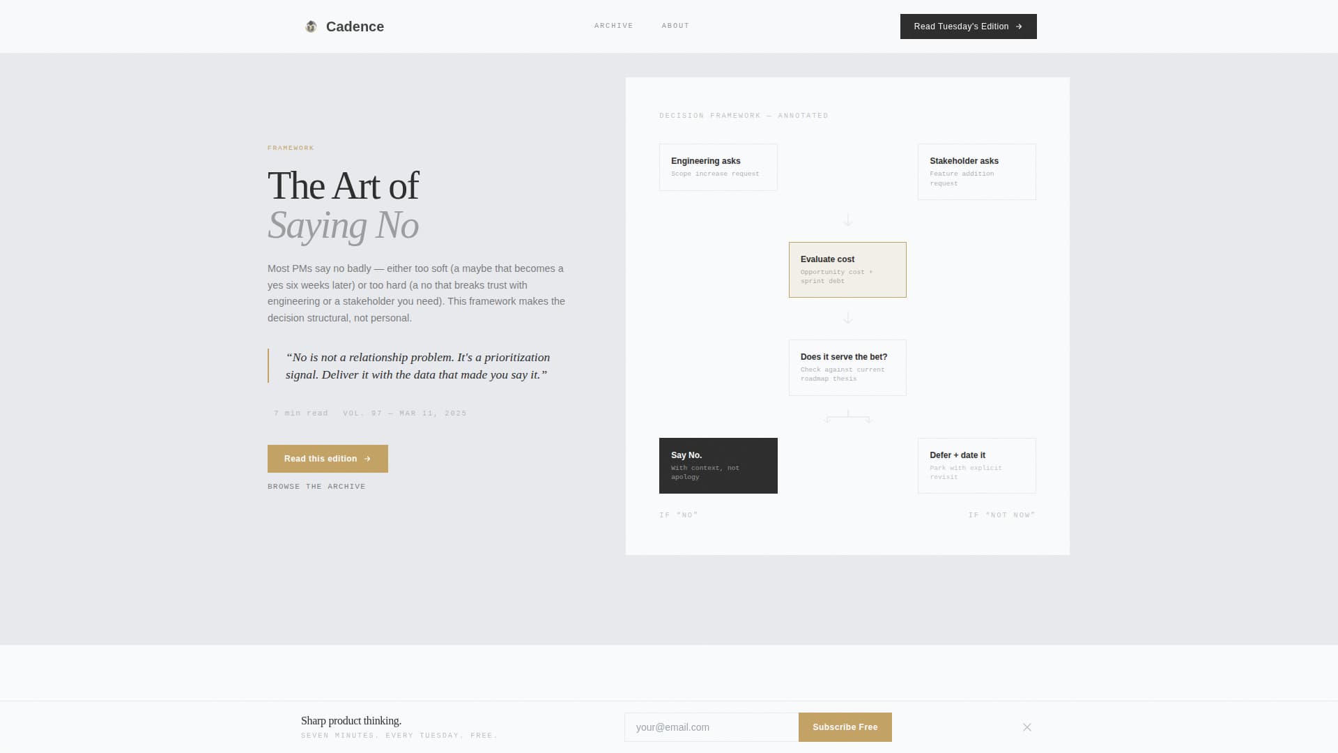 Product Management Newsletter Portfolio Website Template