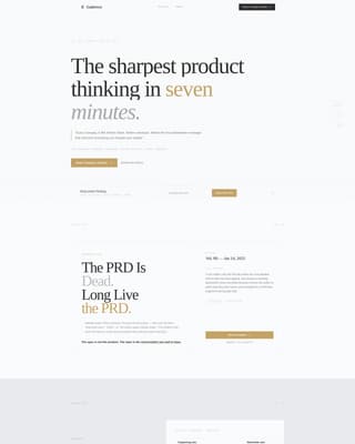 Product Management Newsletter Portfolio Website Template