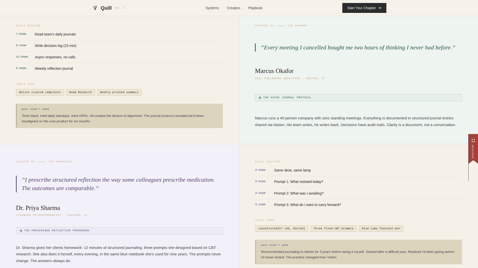 Quill - Transformative Productivity Landing Page Template