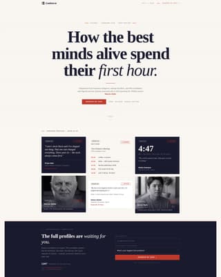 Cadence - Editorial Productivity Landing Page Template
