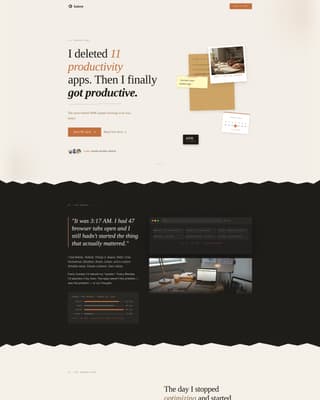 Kaizen - Mindful Productivity Landing Page Template