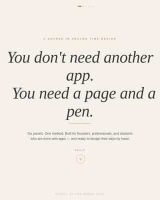 Cadence - Intentional Productivity Landing Page Template
