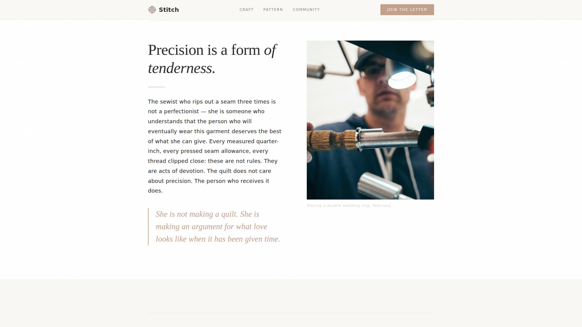 Quilting & Sewing Content Blog Website Template