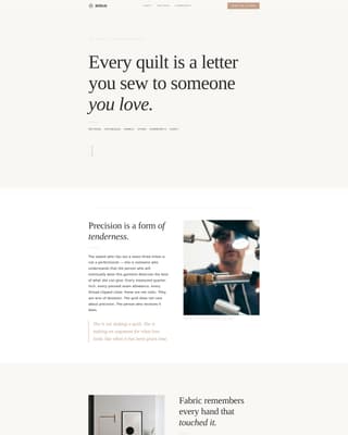 Quilting & Sewing Content Blog Website Template
