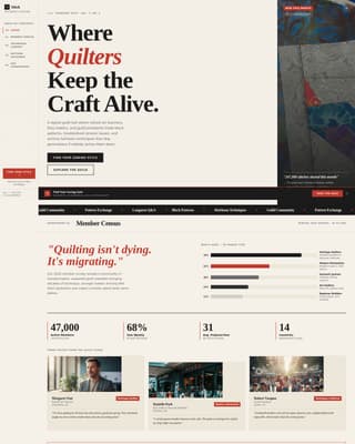 Quilting & Sewing Content Advanced Blog Website Template