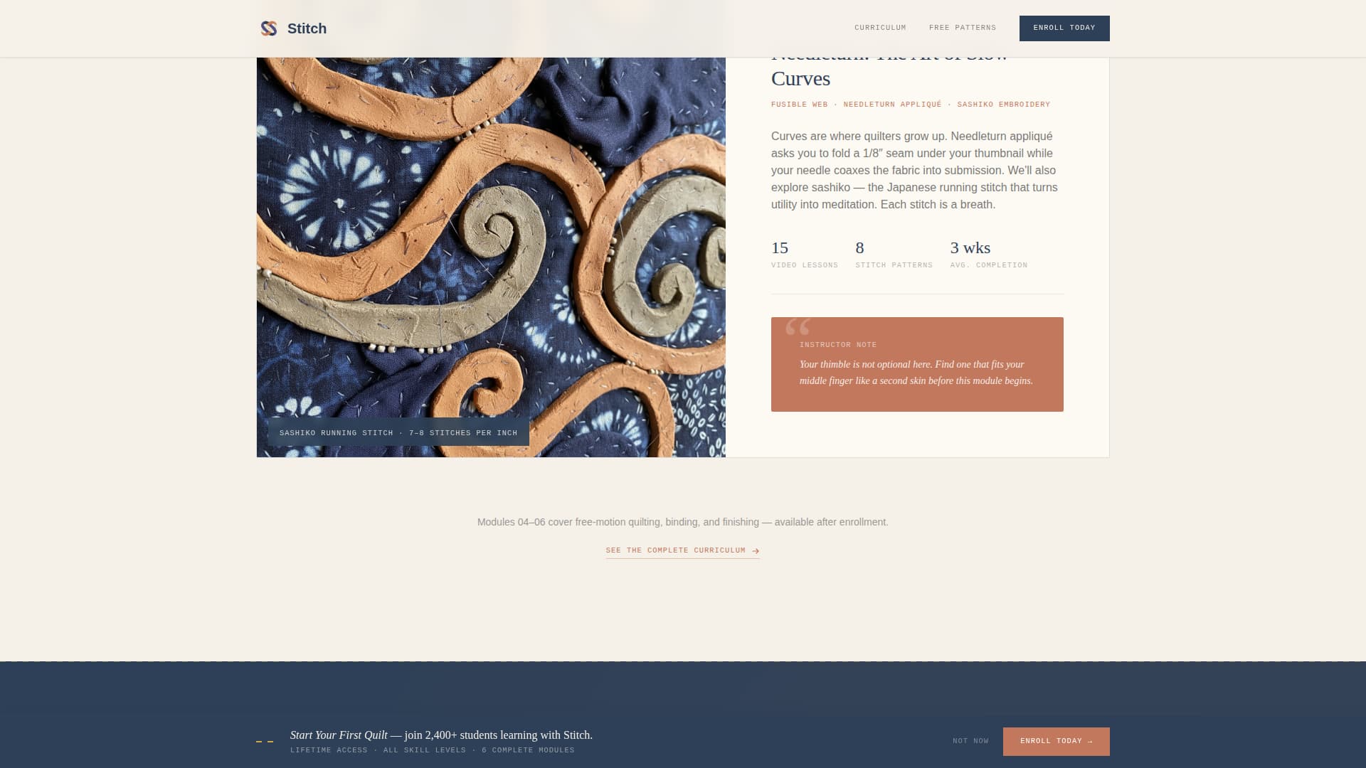 Quilting & Sewing Content Complete Blog Website Template