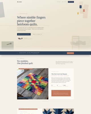 Quilting & Sewing Content Complete Blog Website Template