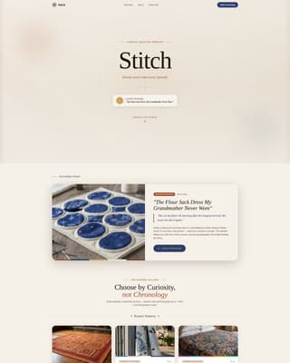 Quilting & Sewing Content Professional Website Template