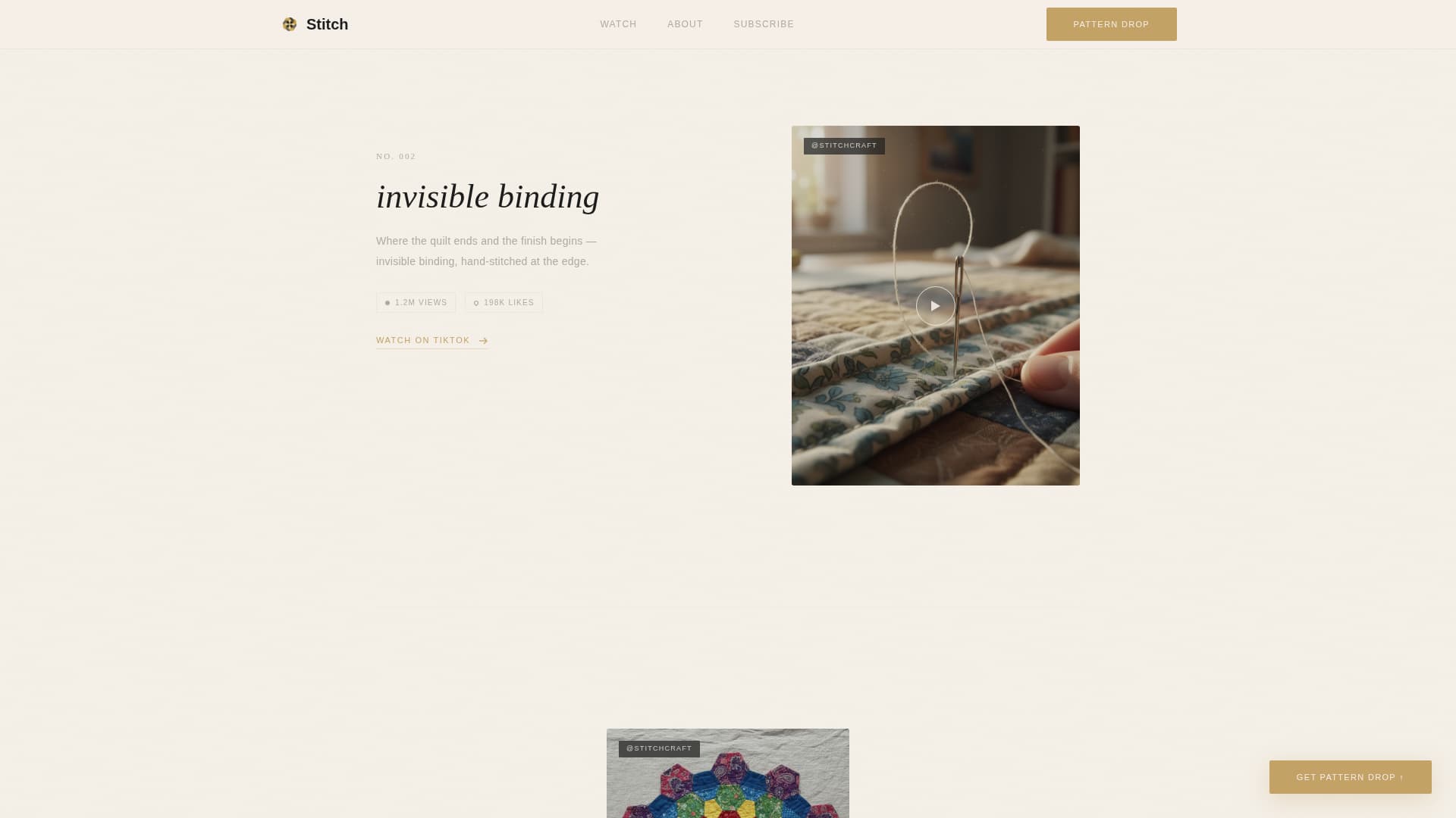 Weave — Beautiful Textile Artisan Landing Page Template