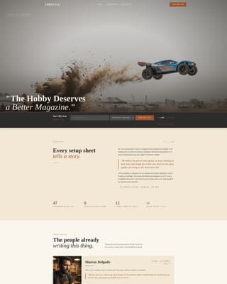 Throttle - Bold RC Racing Landing Page Template