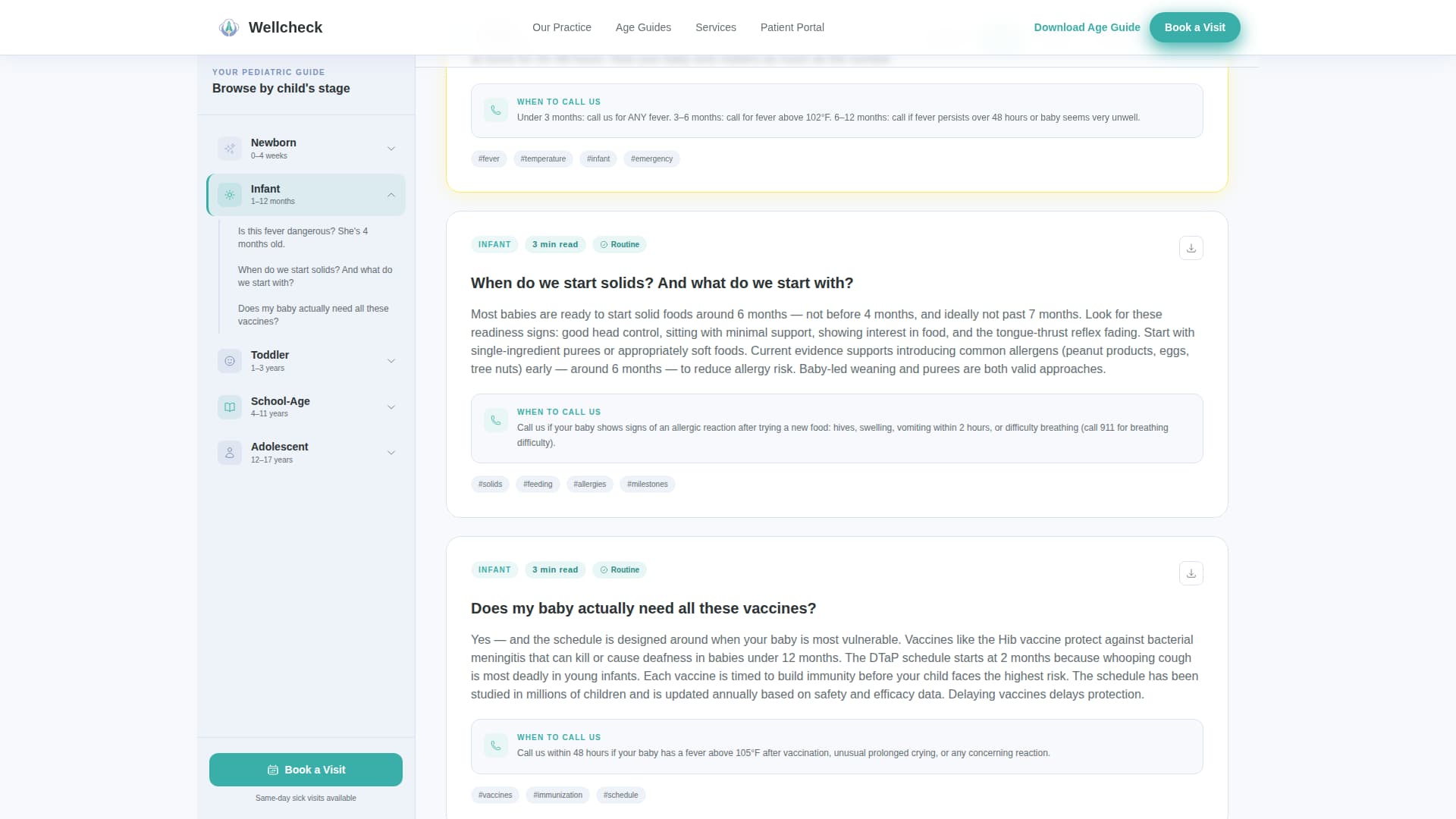 Wellcheck - Trusted Pediatrician Landing Page Template