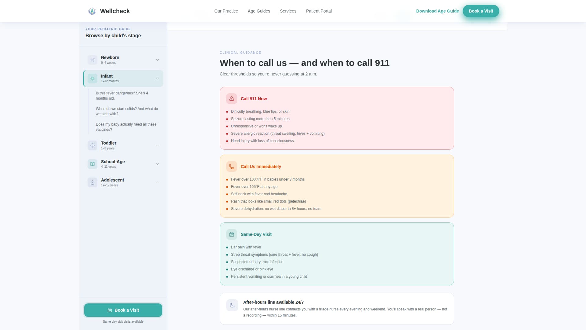 Wellcheck - Trusted Pediatrician Landing Page Template