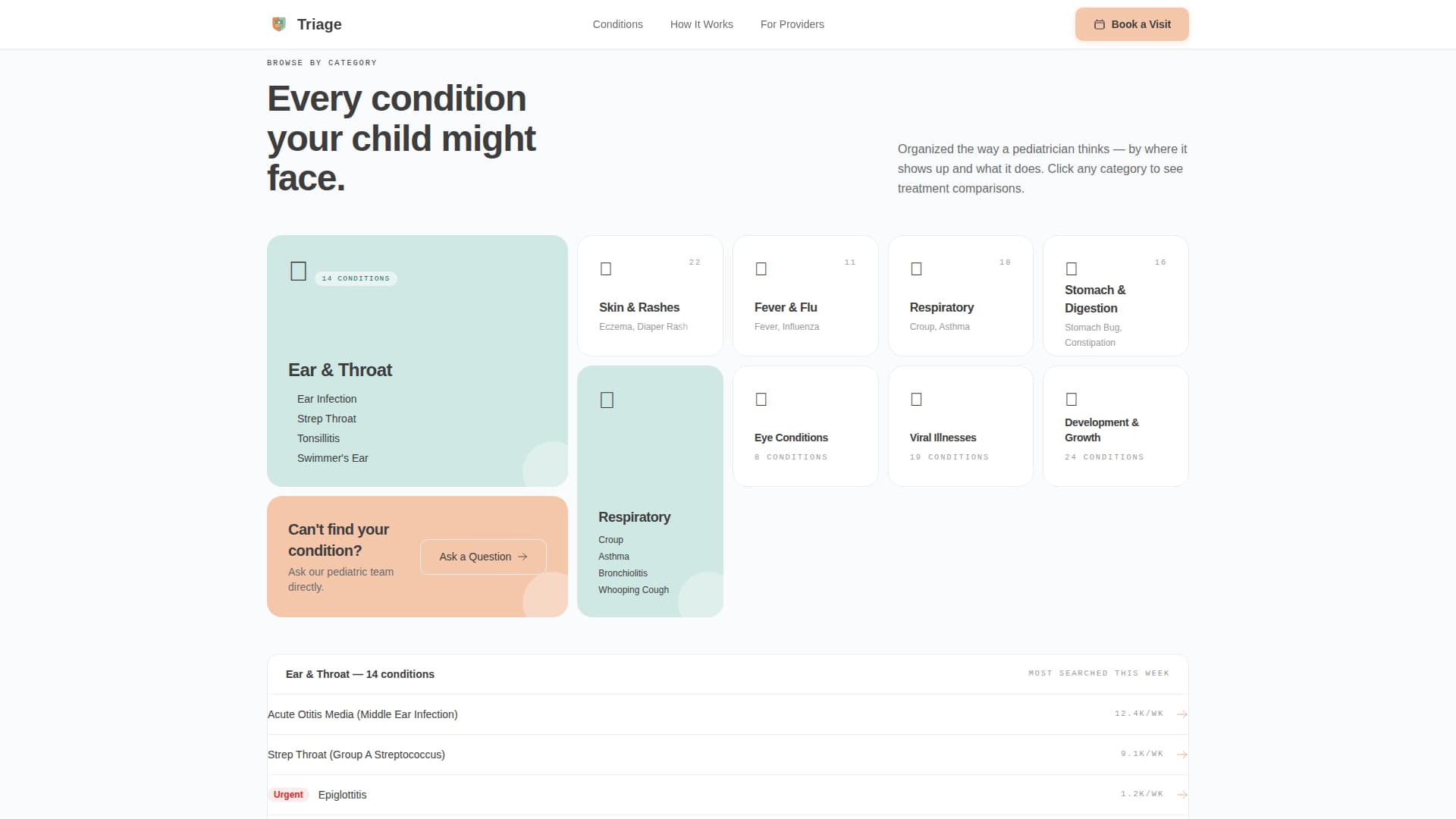 Triage - Trusted Pediatrician Landing Page Template