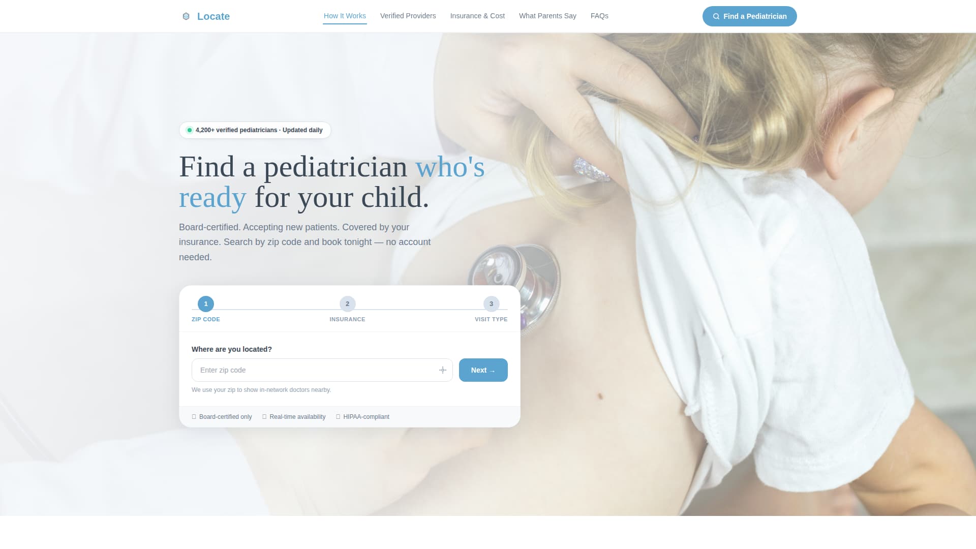 Pediatrician - Highconverting Provider Landing Page Template
