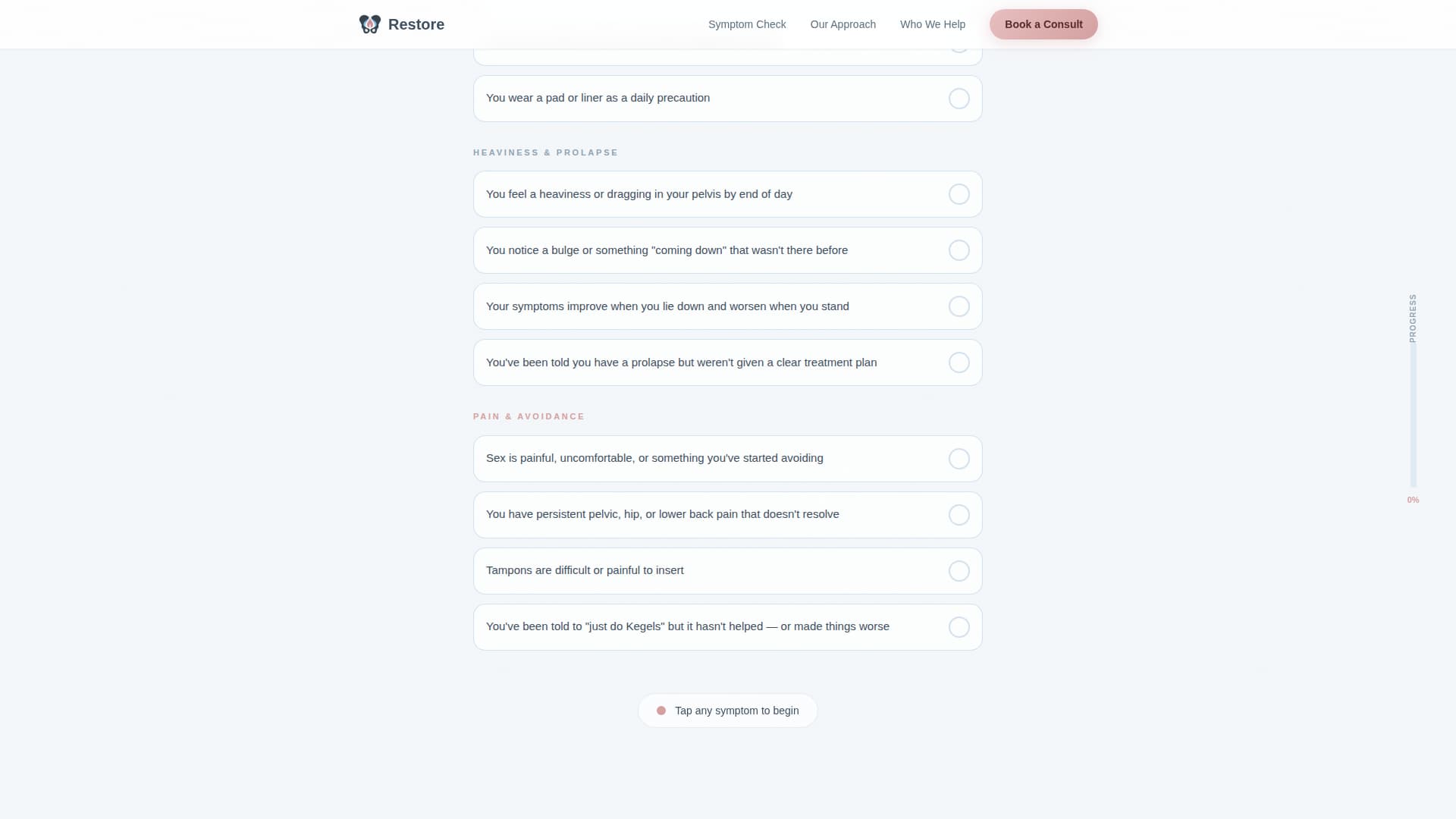 Restore - Trusted Pelvic Health Landing Page Template