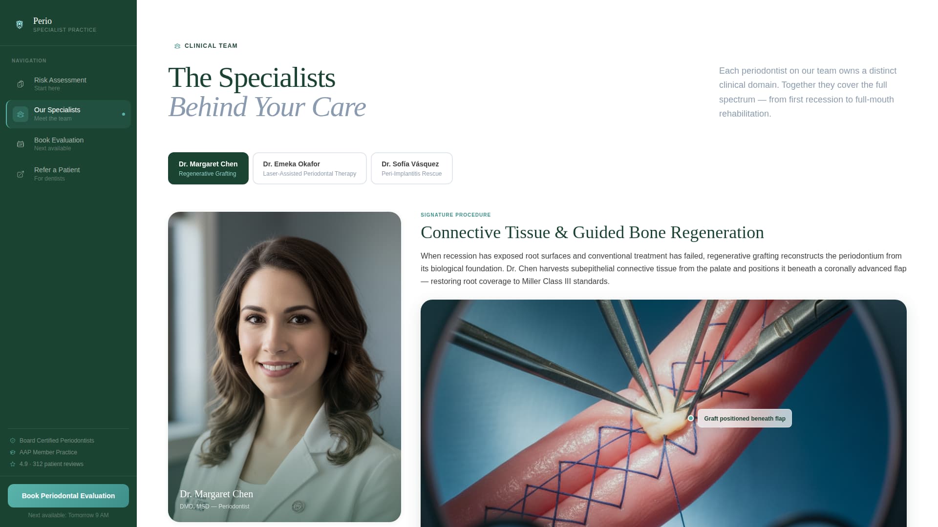 Perio - Precision Periodontic Landing Page Template