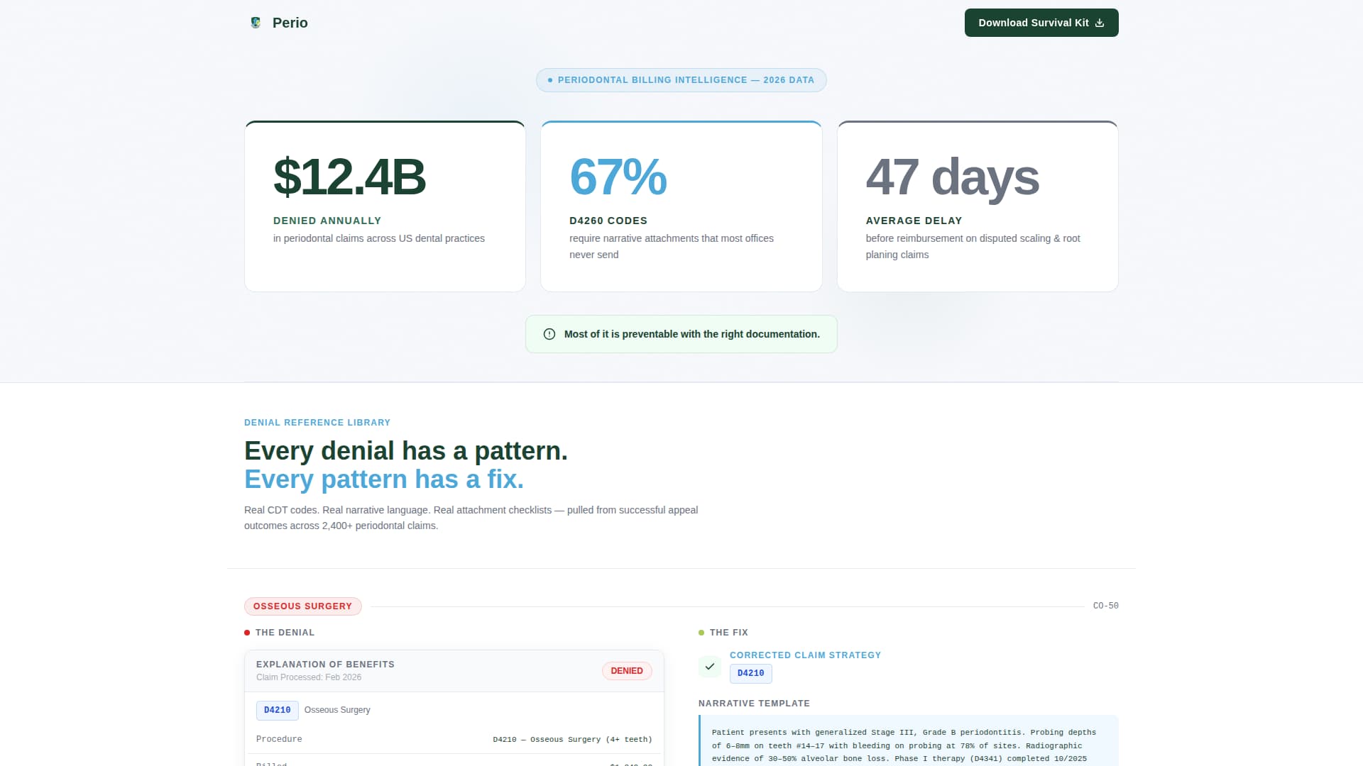 Perio - Powerful Periodontist Landing Page Template