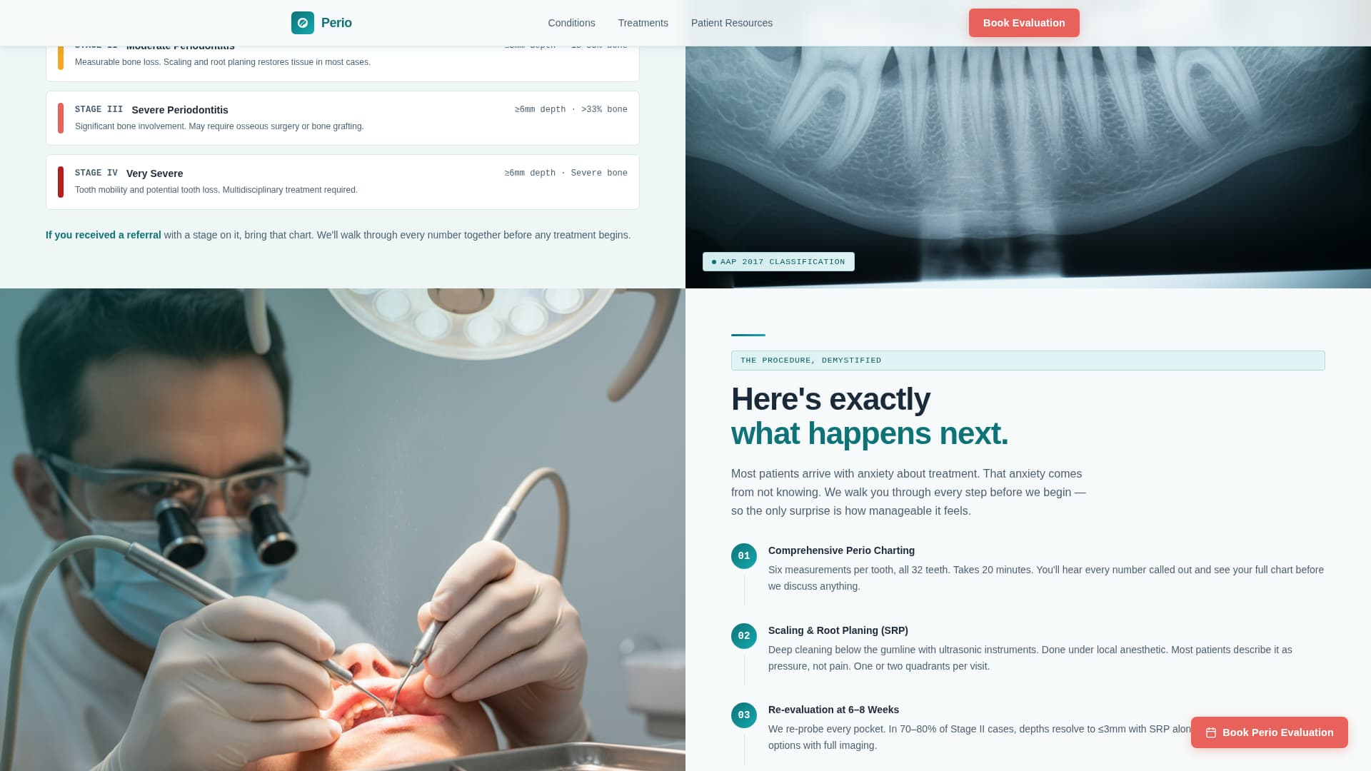 Periodontist Specialist Booking Website Template