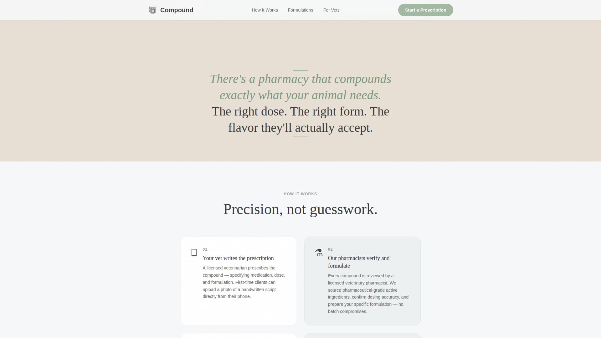 Compound - Custom Petpharmacy Landing Page Template